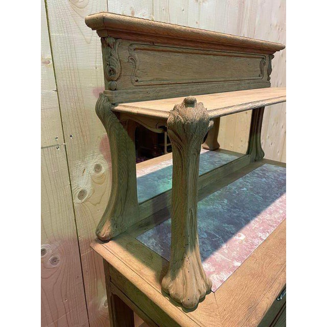 Low Art Nouveau Oak Sideboard For Sale - Image 4 of 7
