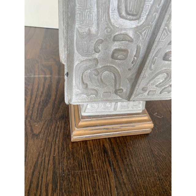 Mid-Century Modern 1940s James Mont Style Lamp With Shade For Sale - Image 3 of 8