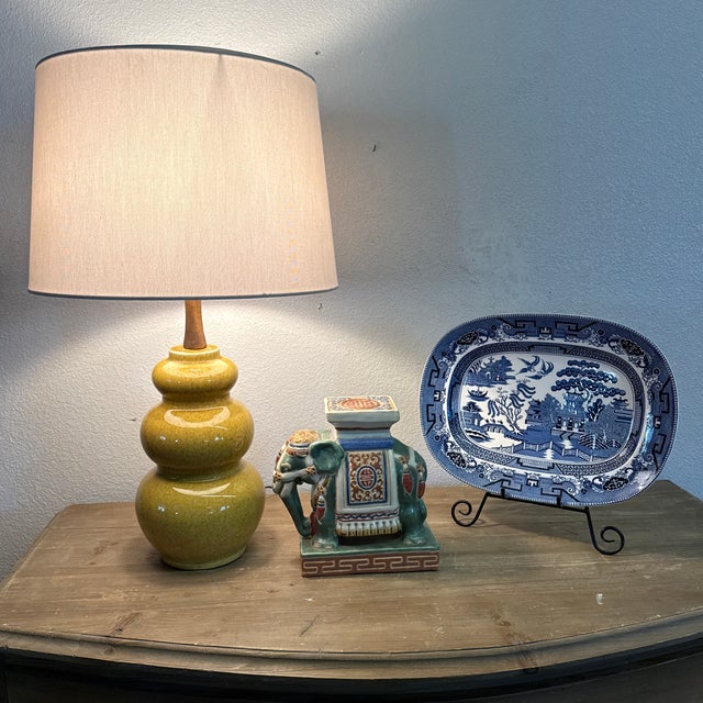 Salesman sample of a ceramic elephant garden seat. I have the large full sized seat too. These were acquired in Germany In...