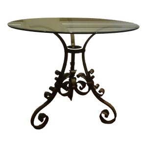 1920s Hand Wrought Iron Table