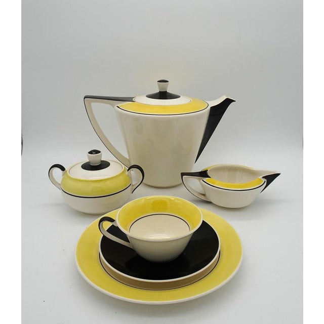 Art Deco Dutch Ineke Service Set by Edmond Bellefroid for Petrus Regout Maastricht Koninklijke Sphinx, 1933, Set of 39 For Sale - Image 12 of 18