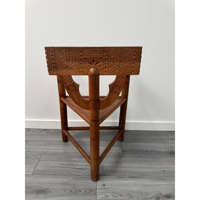 Wood Swedish Carved Oak Chair by Bernhardt Hoettger, 1930s For Sale - Image 7 of 8