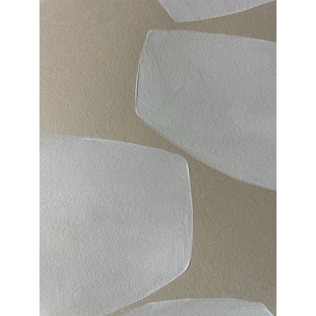 White 2026 Contemporary Abstract Minimalist Painting Gallery Wall Set of Three on Cotton Paper by Artist r.k. Red For Sale - Image 8 of 11
