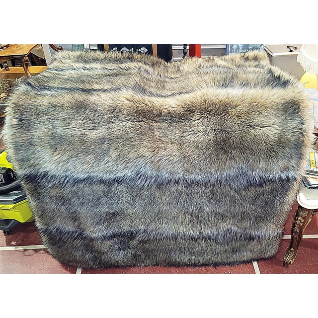 Brown Faux Fur Bear Throw by Restoration Hardware For Sale - Image 8 of 12
