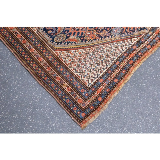 Textile Antique Qashqai Rug 4'7'' x 6'3'' For Sale - Image 7 of 12