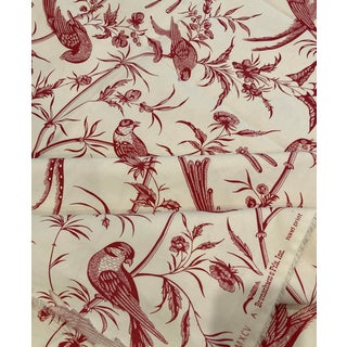 Brunschwig & Fils Bengali Cotton Print Red Fabric 4 Yards For Sale
