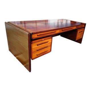 1970s Danish Modern Rosewood Desk From Svend Dyrlund For Sale