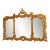 Gold Finish Chippendale Style Horizontal 3 Panel Mirror For Sale