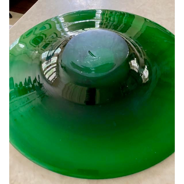 Glass 1970s Large Blue Murano Glass Platter For Sale - Image 7 of 7