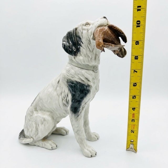 Early 20th Century Rare Antique Porcelain Hunting Dog by Ernst Bohne & Söhne of Germany, Circa 1900–1919 For Sale - Image 5 of 11