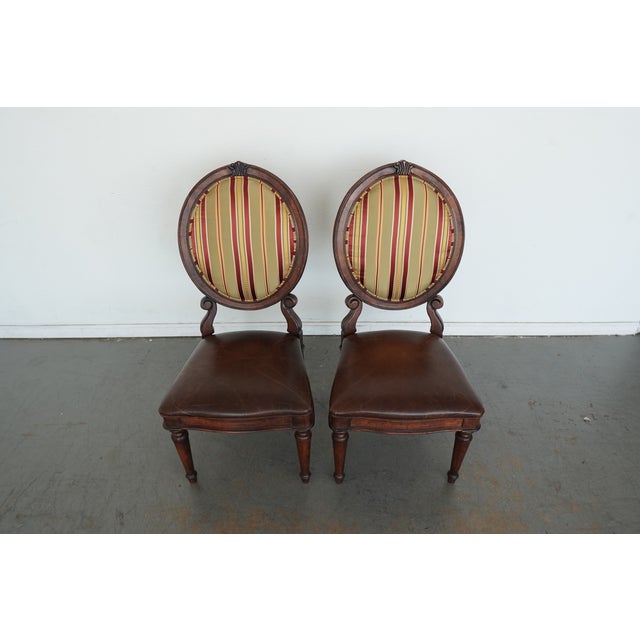 Neoclassical Drexel Heritage Oval Back Dining Chair (Set of 2) For Sale - Image 3 of 17
