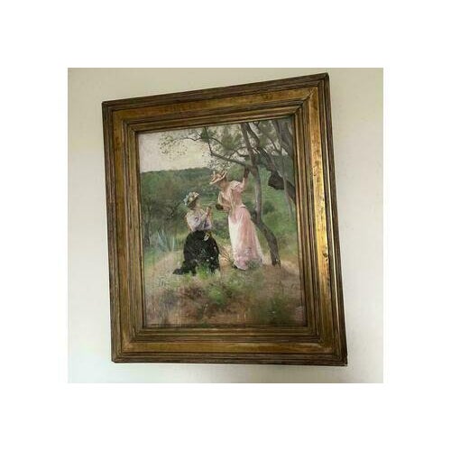 Ferdinand Heilbuth, La Lettre, Pastel Drawing, Framed For Sale - Image 9 of 11