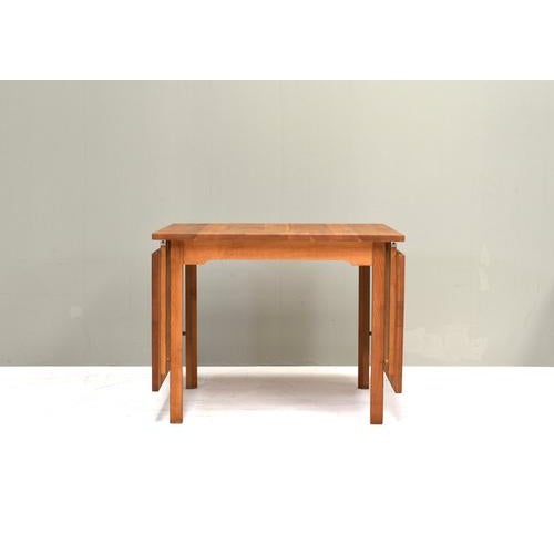Scandinavian fold down table in the ,manor of Borge Mogensen in solid Oak. Designer: Unknown. In the style of Borge...