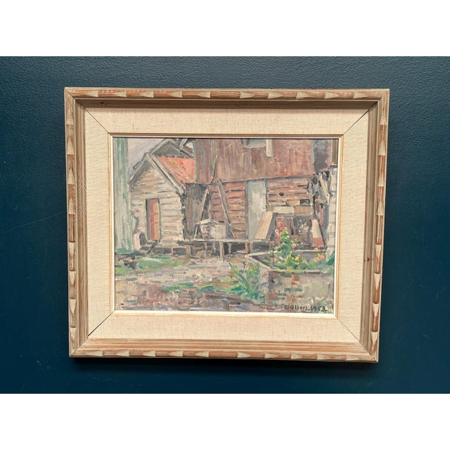 Edvin Ollers, Gårdsmotiv, 1950s, Oil on Canvas, Framed For Sale - Image 16 of 18