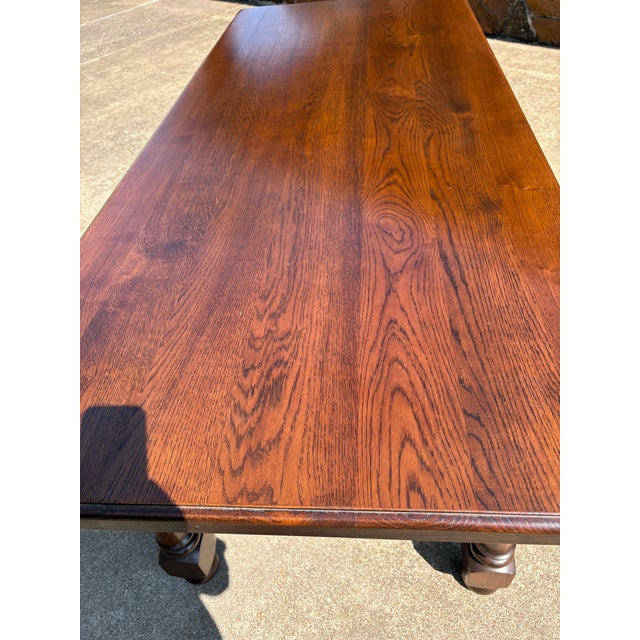 Dark French Country Farm Dining Table For Sale - Image 10 of 12