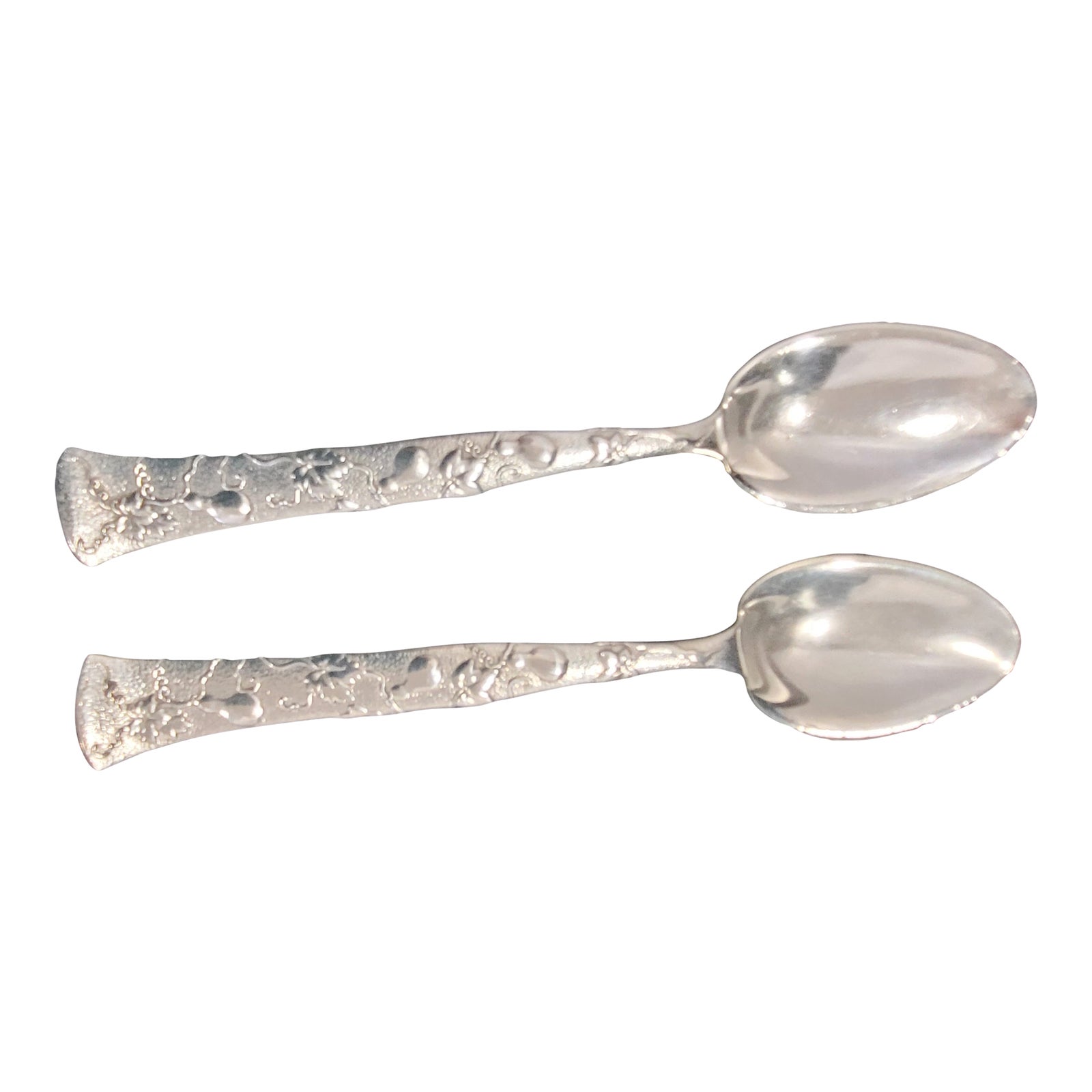 1872 Tiffany & Co. Vine Gourd Pattern Sterling Silver Teaspoon 6 1