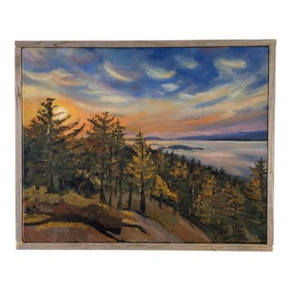 Original Pacific Northwest Landscape Painting – Orcas Island, Framed by Francisco Peña For Sale