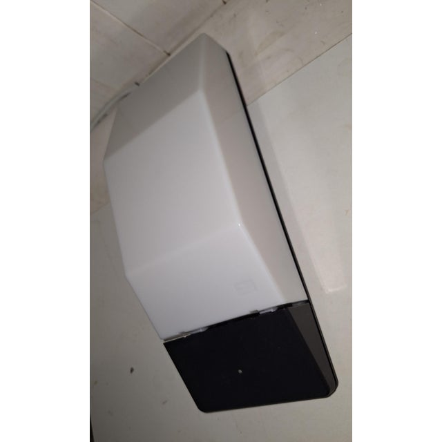 Black Vintage Wall Lamp with White Plastic Shade, 1990s For Sale - Image 8 of 10