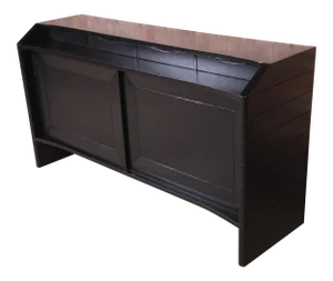 Harold Schwartz for Romweber Ebonized Bar Cabinet, Newly Refinished