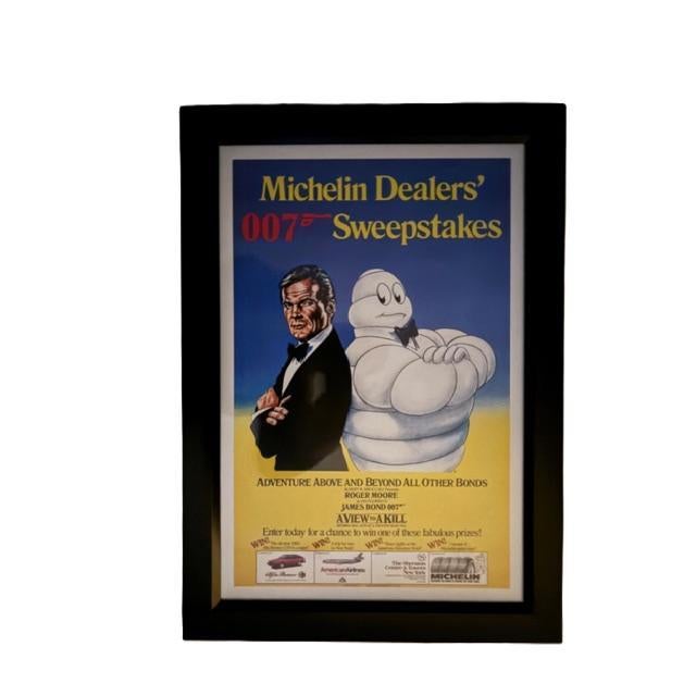 Perfect for the James Bond & car enthusiasts! This vintage "Michelin Dealers” 007 Sweepstakes" artwork is a unique piece....