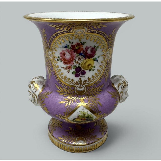 Antique French Campana Porcelain Urn Vase Centerpiece Samson Sevres Still Life For Sale - Image 6 of 8