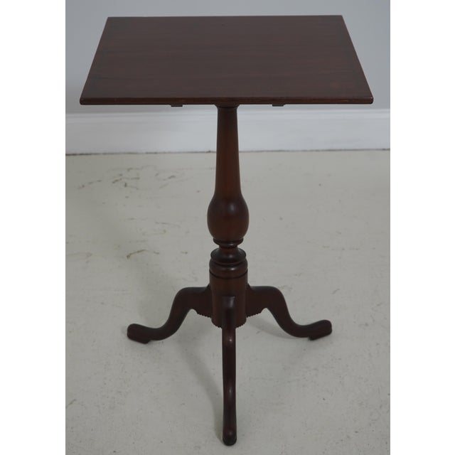 Queen Anne Nathan Margolis Mahogany Tilt Top Pedestal Table For Sale - Image 3 of 17
