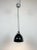 Metal Small Industrial Black Enamel Pendant Lamp, 1950s For Sale - Image 7 of 10