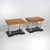 A pair of Italian stools from the 1930s, characterised by a geometric construction and a refined combination of materials....