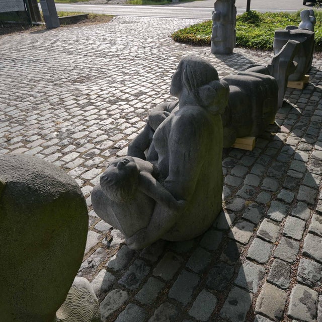 Blue Stone Statue by Jan Keustermans, 1990s For Sale - Image 12 of 18