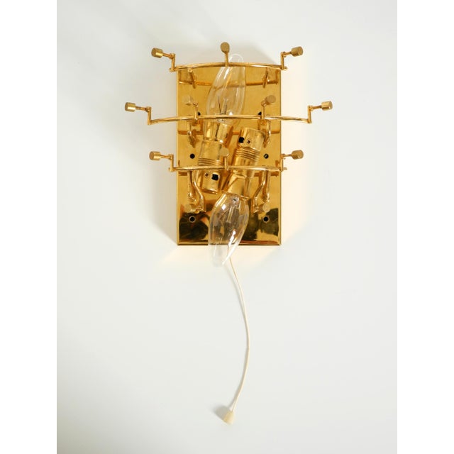 Crystal Glass and Brass Wall Lamp from Kinkeldey, 1960s For Sale - Image 16 of 18