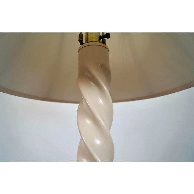 1970s 1970’s Hollywood Regency Barley Twist Metal Floor Lamp For Sale - Image 5 of 12