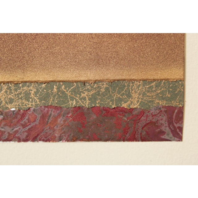 Gold Windsor Art 'Mikado II' Mixed Media Collage For Sale - Image 8 of 13