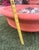 Mid-Century Modern Vintage California Terracotta Bowl Planter Gainey Saucer Sc-14, 24" For Sale - Image 3 of 10