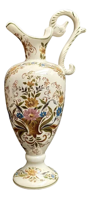 Vintage Enamelled Ceramic Pitcher by Hubert Bequet, Belgium, 1950s