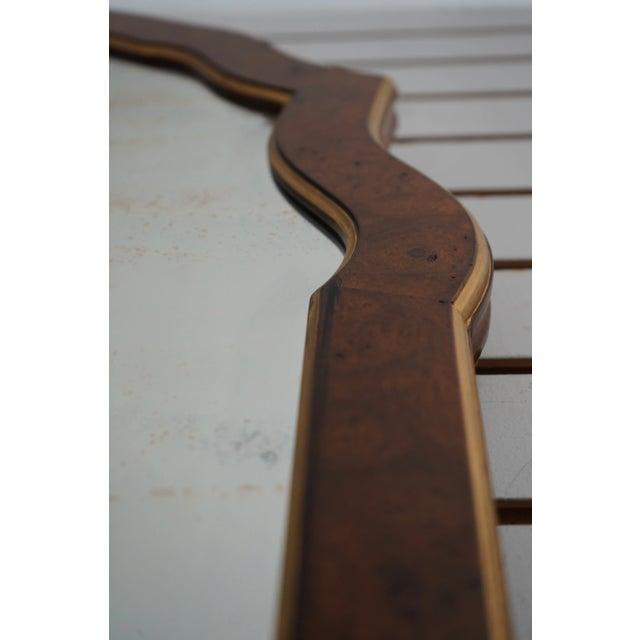 1970s Friedman Brothers Burl Walnut Beveled Glass Frame For Sale - Image 5 of 9