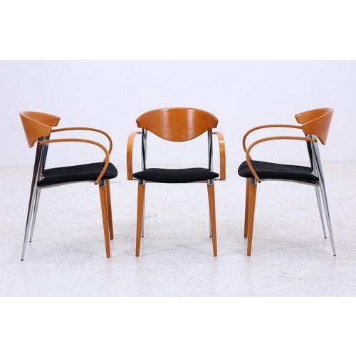 Beautiful set of three vintage Spanish chairs by Paco Capdell with a striking, handcrafted design and rustic character....