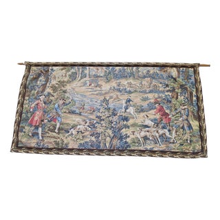 Tapestry with Hunting Motif in the style of Aubusson from JP Paris, 1970s For Sale