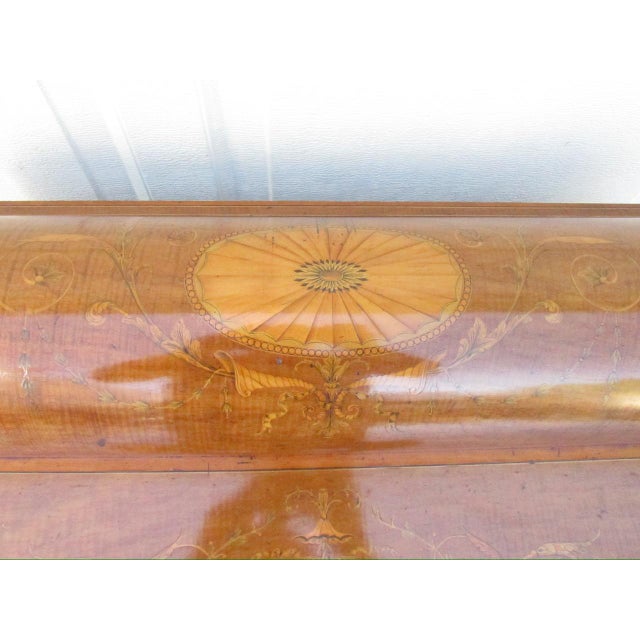 Antique English Cylinder Secretary Desk by Hobbs of London For Sale In San Francisco - Image 6 of 18