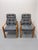 1970s Vintage Danish Modern High-Back Lounge Chairs, Pair, C. 1970s For Sale - Image 5 of 13