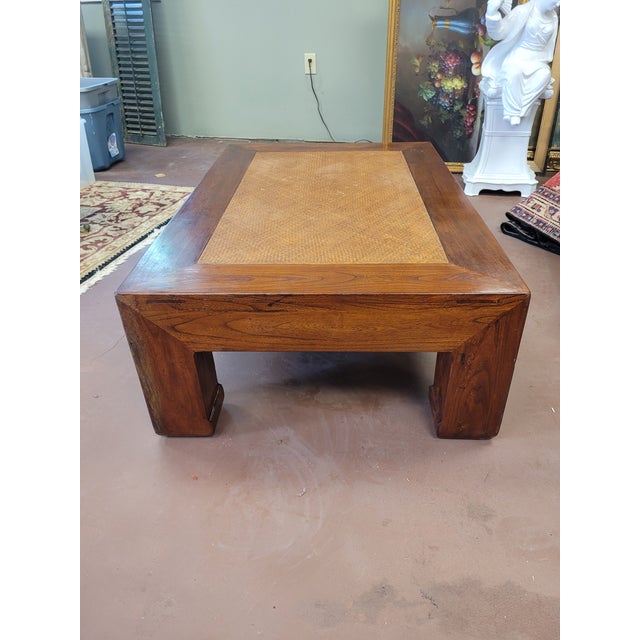Wood 1970s Mid Century Asian Chunky Coffee Table For Sale - Image 7 of 9