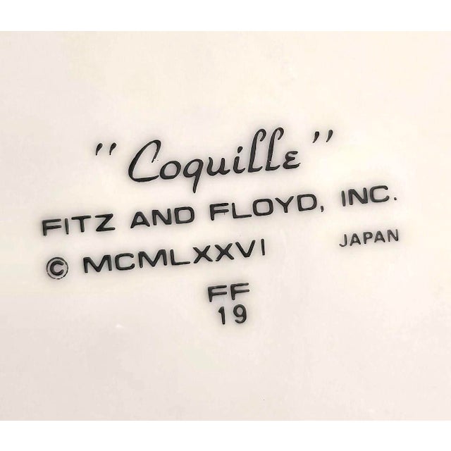 1970s Fitz & Floyd Coquille Dinner Plates, Set of 4 For Sale - Image 9 of 10