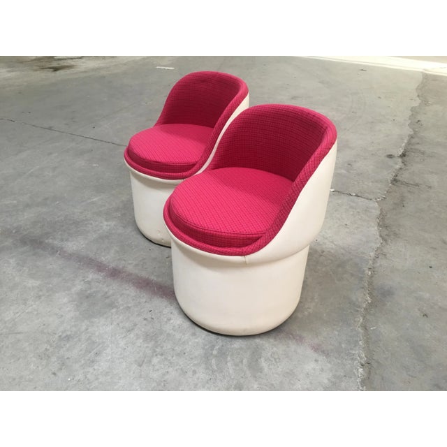 Set of Italian Faux Leather & Fabric Side Chairs, 1970s For Sale - Image 6 of 16
