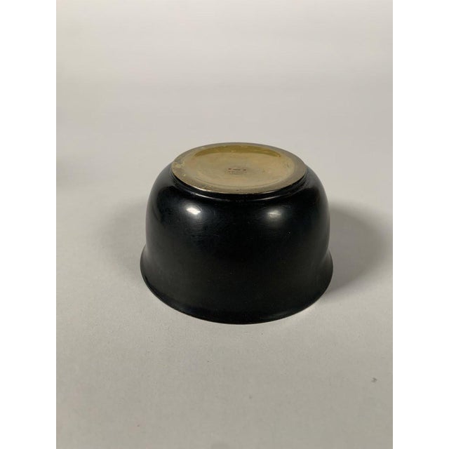 Black Jean Dunand (1877-1942). Circular Bowl in Blue Lacquer and Art Deco Metalwork, 20th Century For Sale - Image 8 of 8
