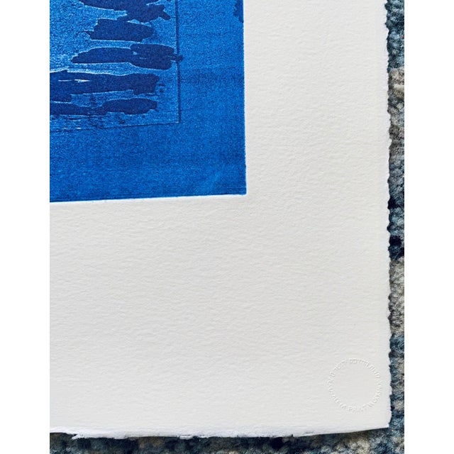 1990s Asaf Ben Tzvi, Israeli Abstract Modernist Aquatint Screenprint Color Photo-Etching For Sale - Image 5 of 9