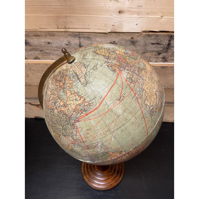1920s Vintage German Table Globe by Paul Räth & Dr A Krause, Leipzig, 1920s For Sale - Image 5 of 7