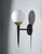 Mid-Century Modern Italian Wall Sconce in Black Steel and Brass, 1950s For Sale - Image 3 of 6