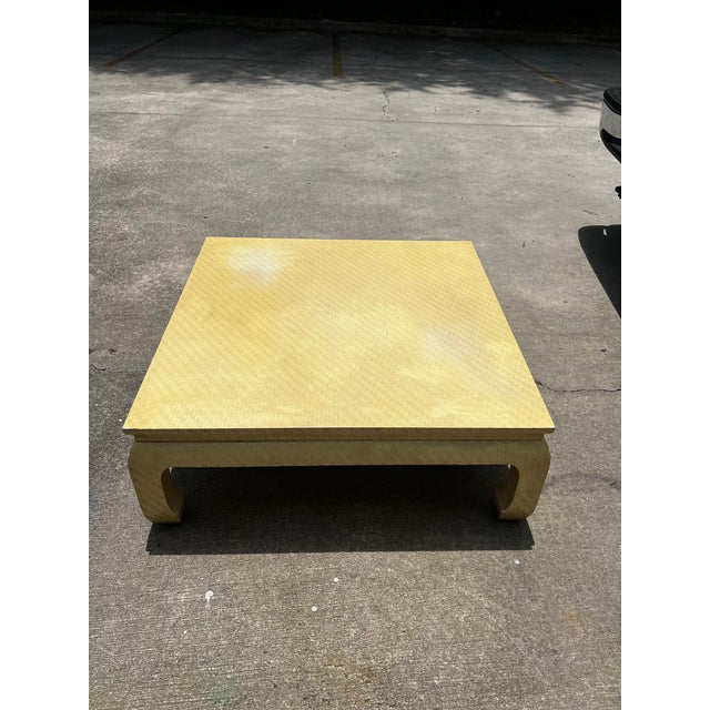Cream 1970s Baker Coffee Table With Ming Legs For Sale - Image 8 of 10