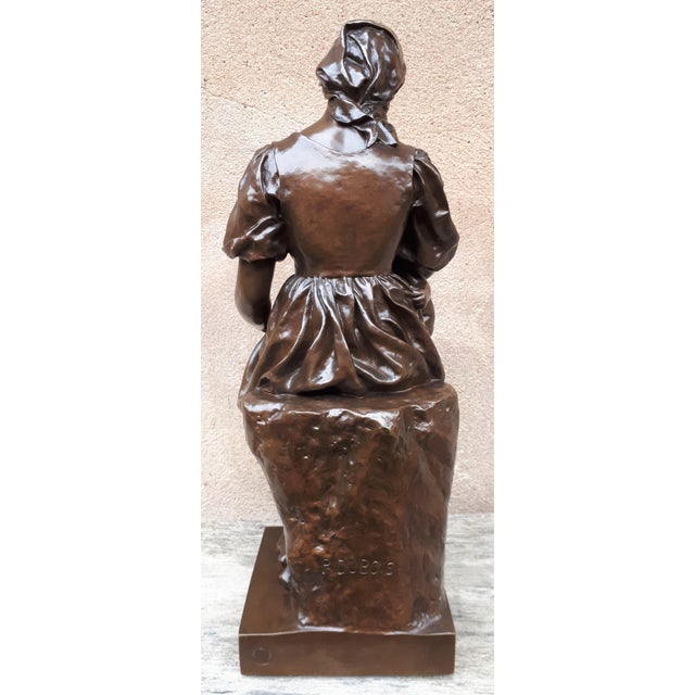 Metal Bronze Sculpture of a Breastfeeding Mother by Paul Dubois, 1800s For Sale - Image 7 of 18