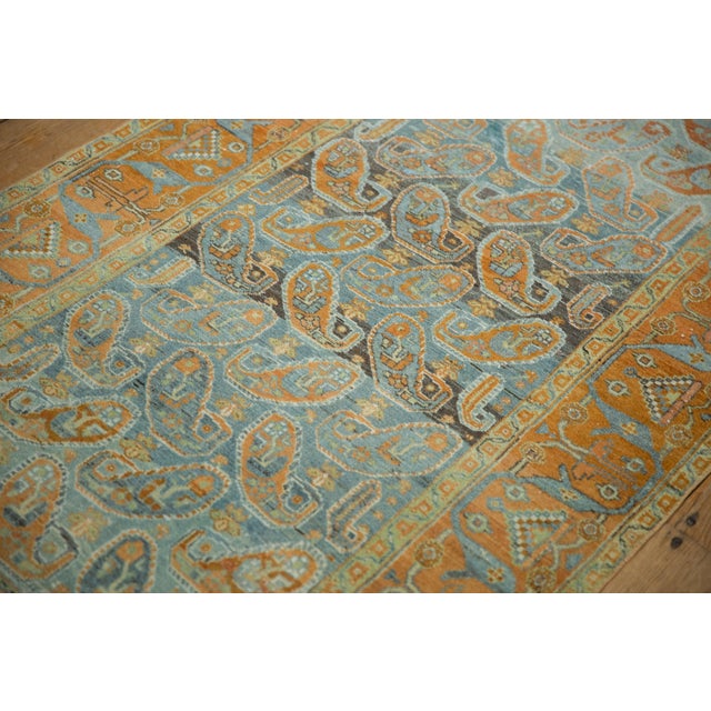 Blue 1930s Vintage Persian Afshar Boteh & Arabesque Wool Rug Runner For Sale - Image 8 of 12