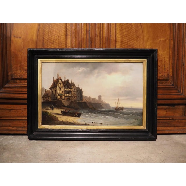 19th Century 19th Century French Coastal Landscape Painting, Signed Kuwasseg For Sale - Image 5 of 14
